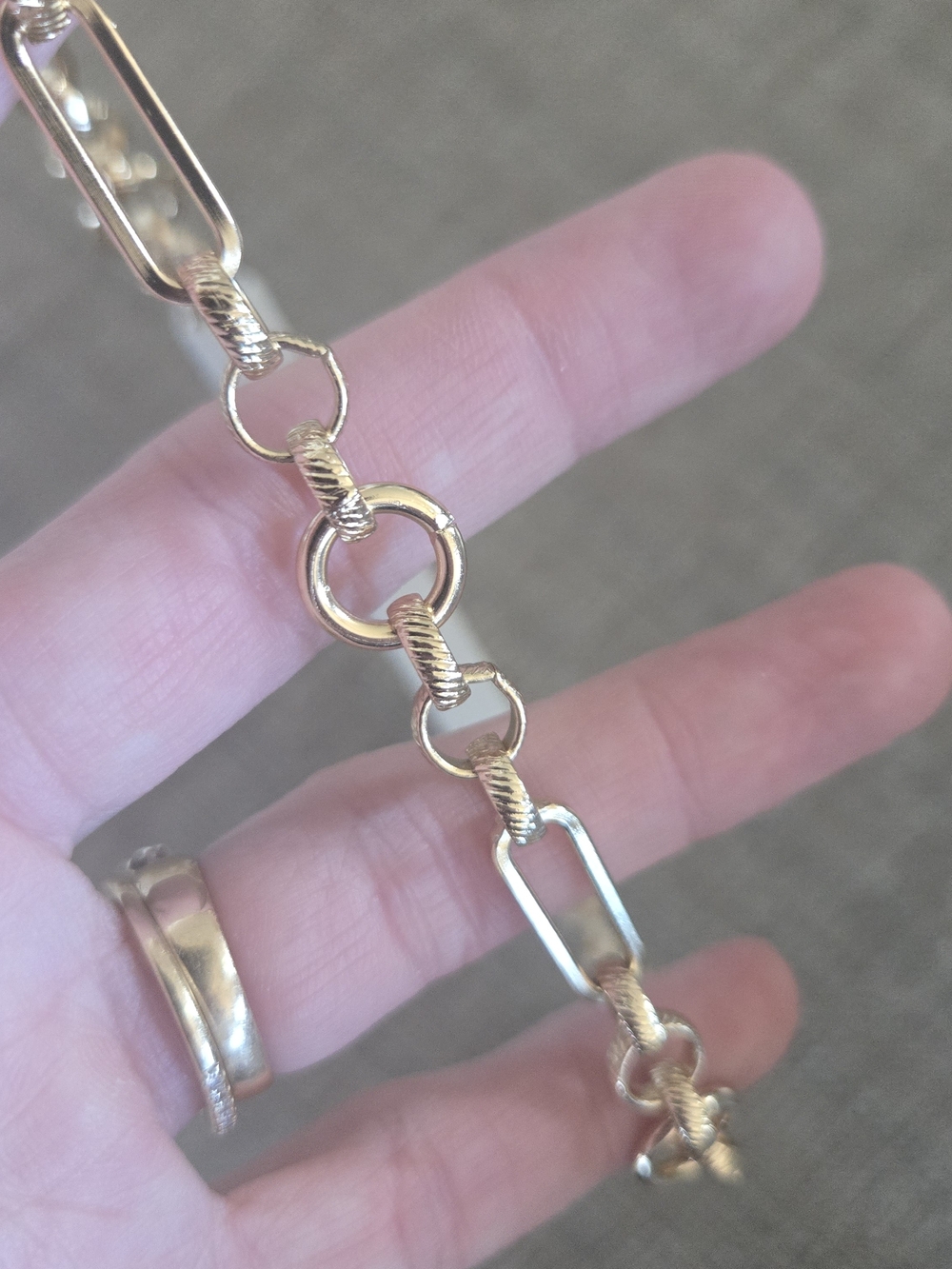 Gold Tone Link Chain Necklace Forever 21 New With Tags Statement Jewelry - Picture 3 of 4